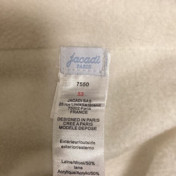 Jacadi NWOT Girl’s Beanie with Lurex details and Faux Fur PomPom in White. - Picture 4 of 5